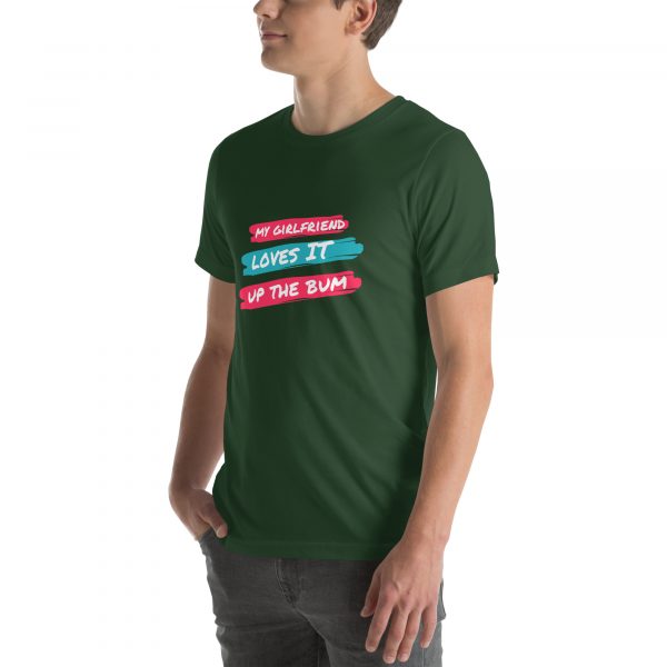 My girlfriend loves it up the bum Unisex t-shirt - Image 23