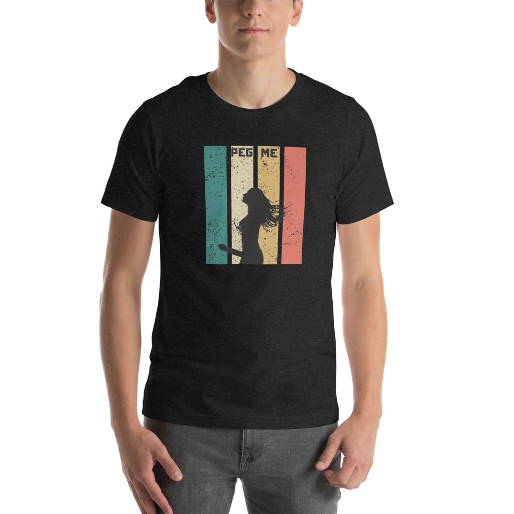 Peg Me T-Shirt | Funny Adult Humour Tee | Strap-On Silhouette Graphic | Cheeky Festival Shirt | Alternative Punk Clothing | Unisex Tee