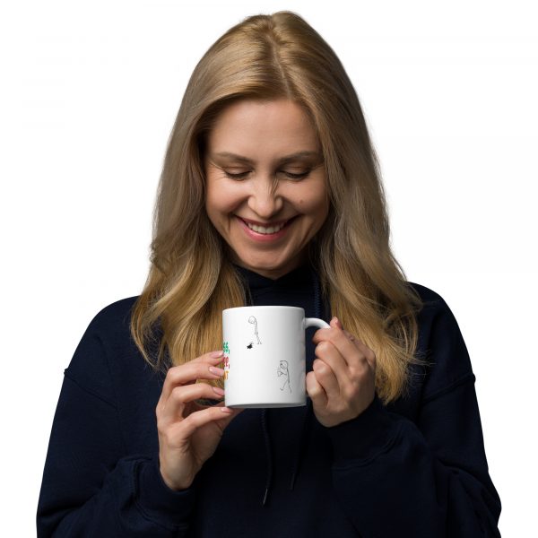 Stress, Coffee, Repeat White glossy mug - Image 3