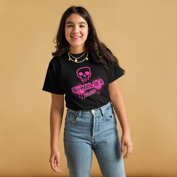 School Is A Scam  Youth classic tee - Image 4