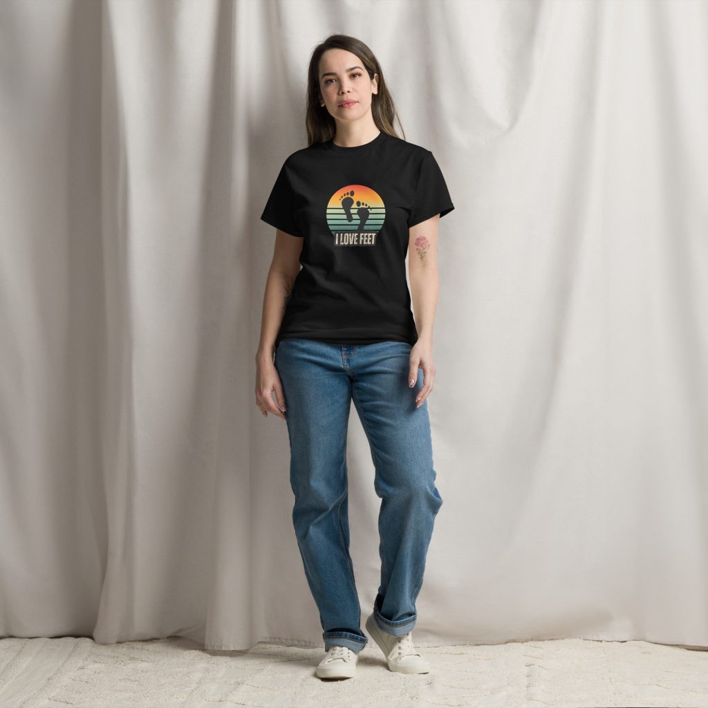 I Love Feet Unisex Classic Tee – Bold, Fun, and Perfectly Structured