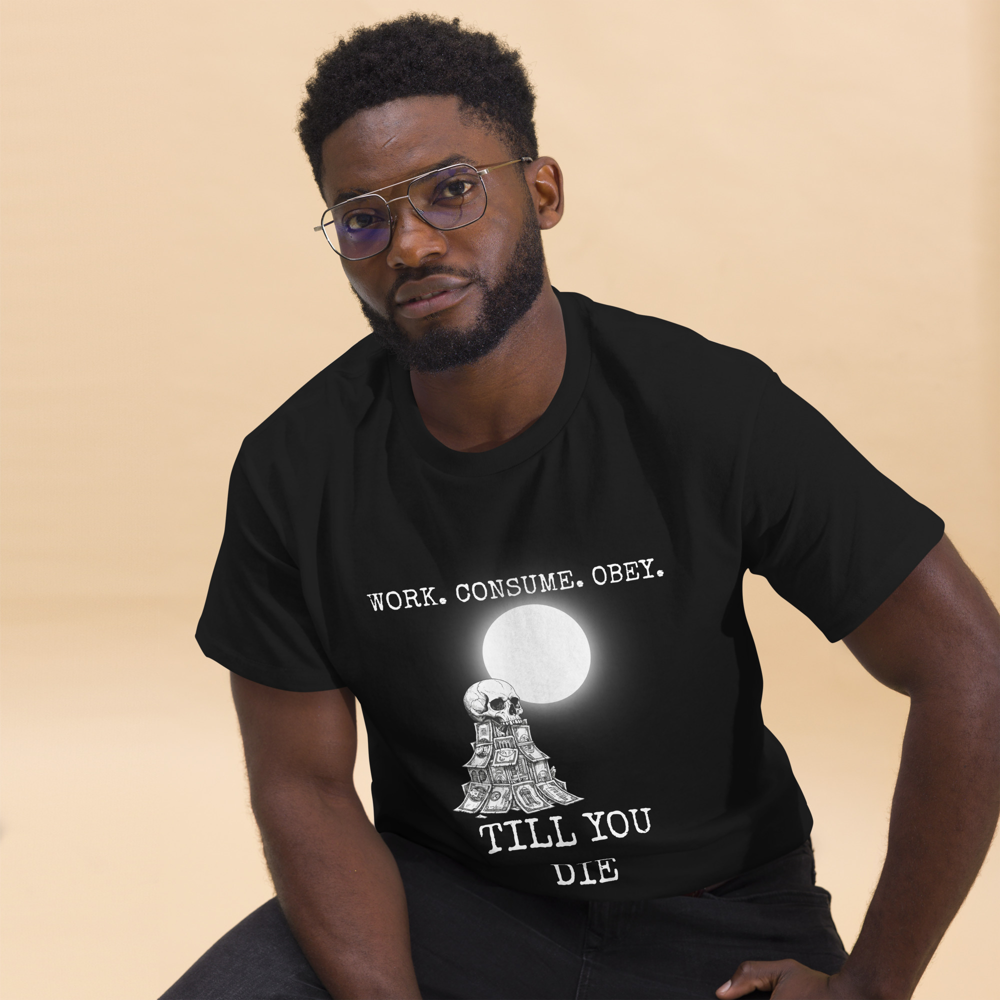 Work Consume Obey Till You Die T-Shirt | Dark Gothic Rock Tee | Anti Corporate Shirt | Dystopian Clothing | Emo Alternative T-Shirt | Nihilist Tee - Image 5